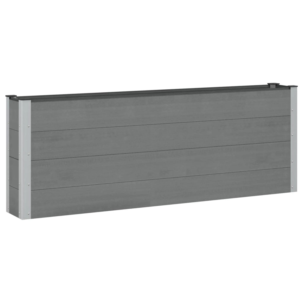 Letto rialzato da giardino Grigio 200 x 30 x 72 cm 42039023