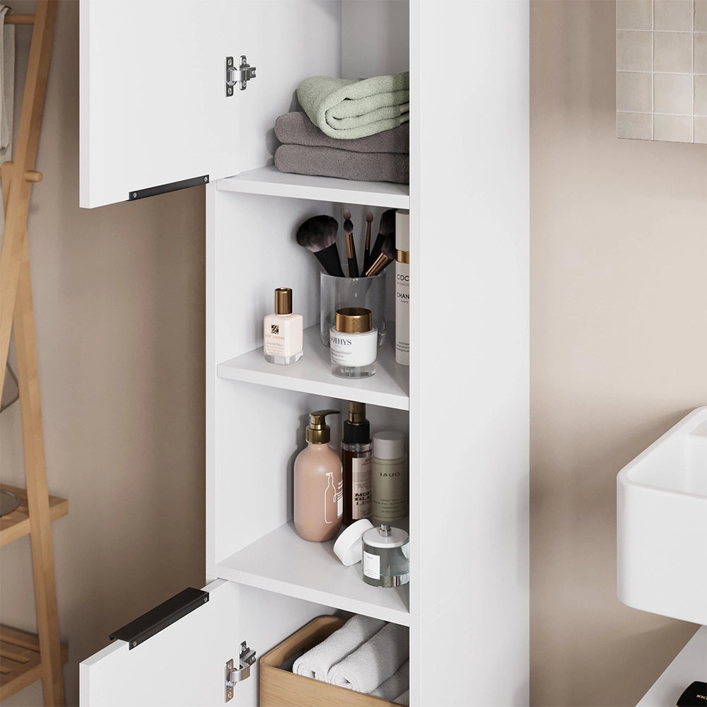 Vicco Armadio per il bagno Bianco 30 x 176 cm con 2 porte