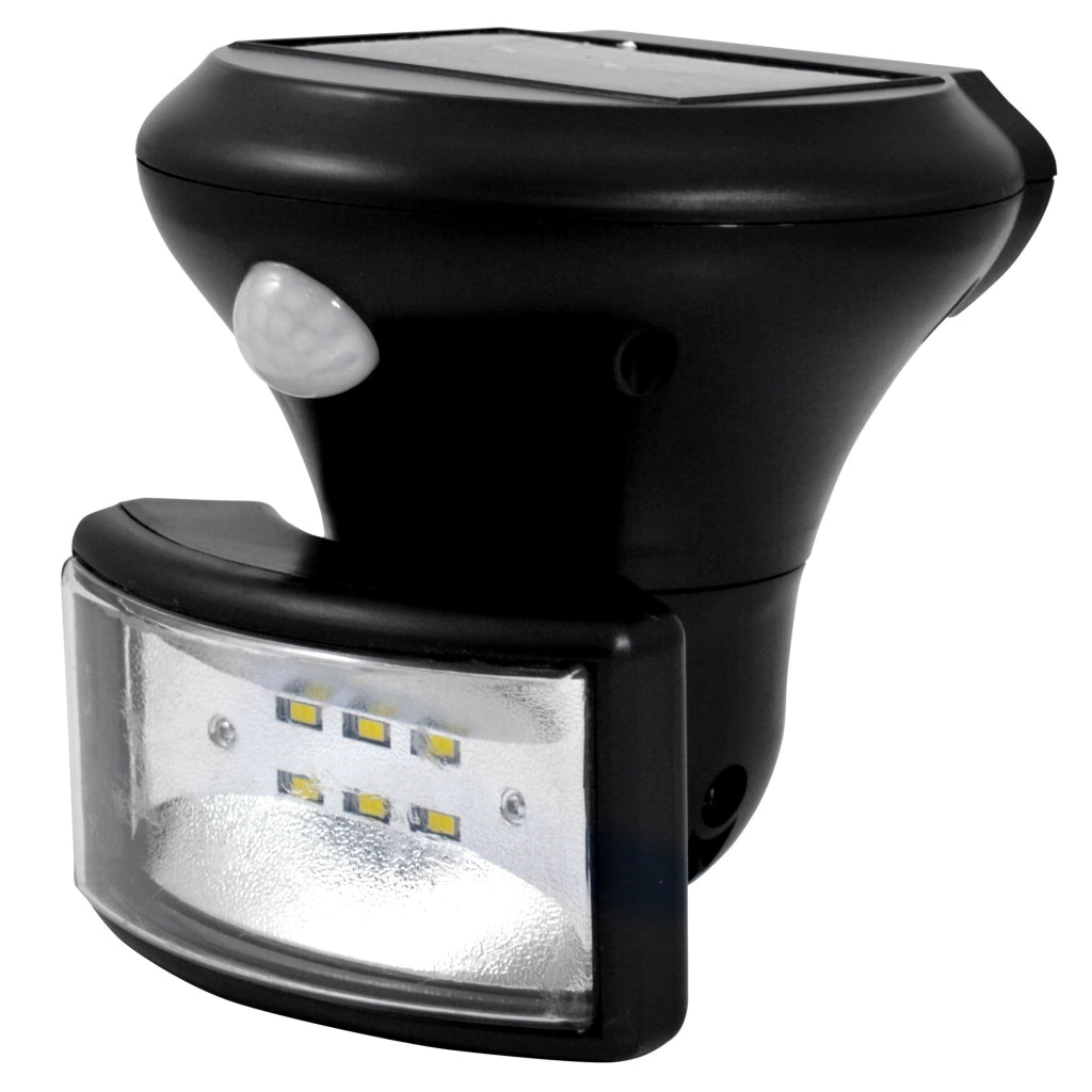 Lampada solare LED 5W PIR 500lm 6400K nera IP44 Polux