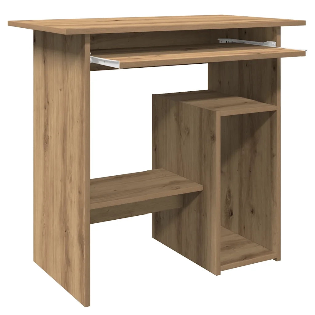 Scrivania Rovere Artigianale 80x45x74 cm in Legno Multistrato