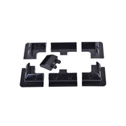 Alcapower Kit 7pz Supporti Angolari Neri ABS per Pannelli Solari Camper e Barca - Fissaggio Sicuro e Passacavo IP68