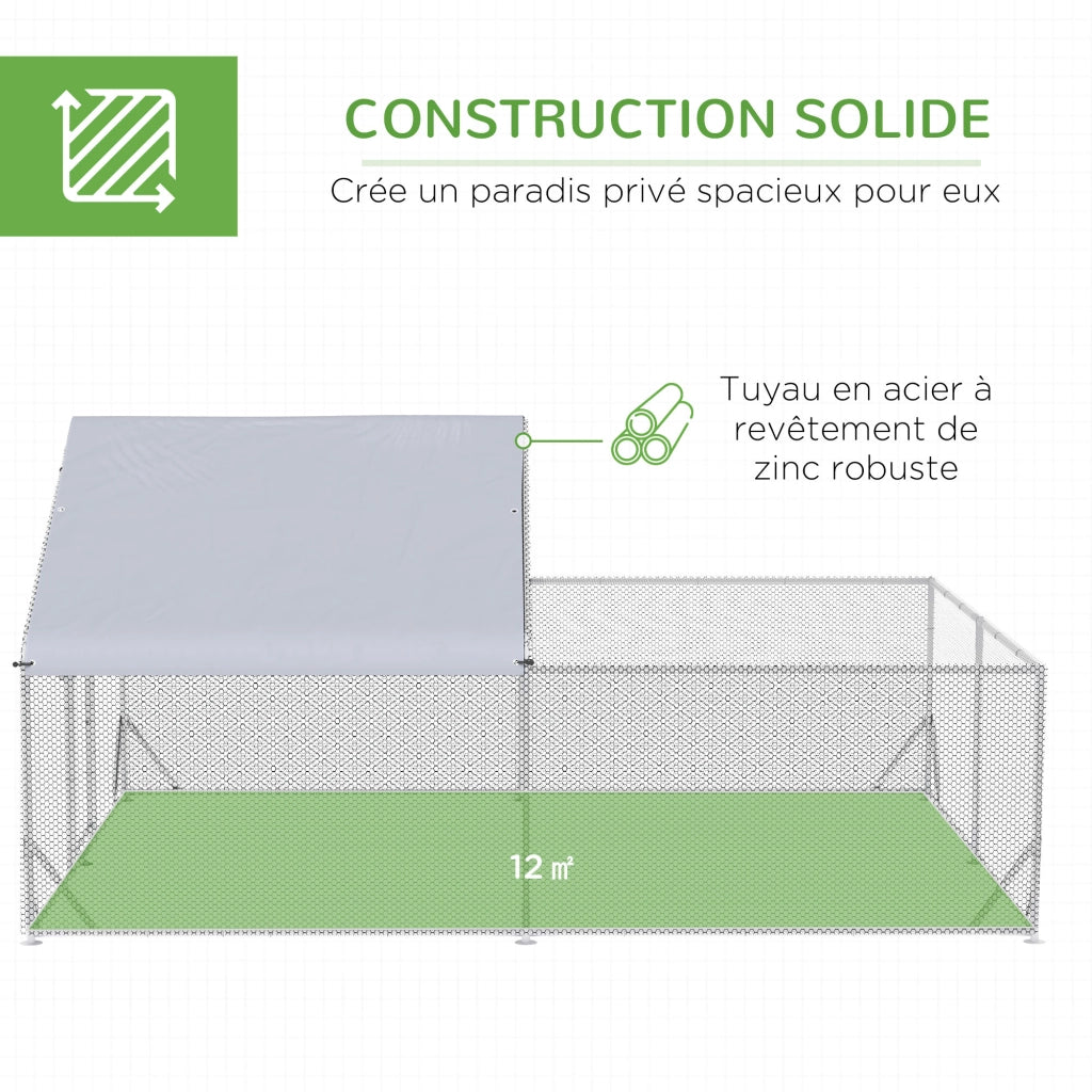 Recinto per esterno 12 m2 ¨C zephmum ¨C acciaio galvanizzato 4x3x2 m