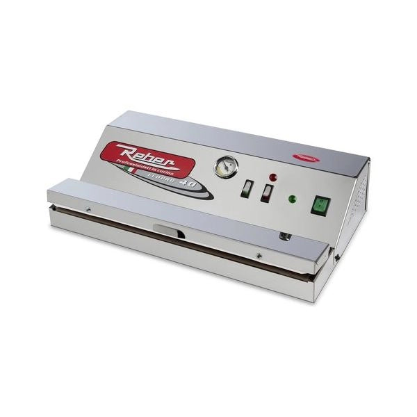 Reber ecopro 40 -reber macchina sottovuoto professionale 9716 nel ecopro 40 barra 43 cm capacità 40 lt / min max -900 mbar acciaio