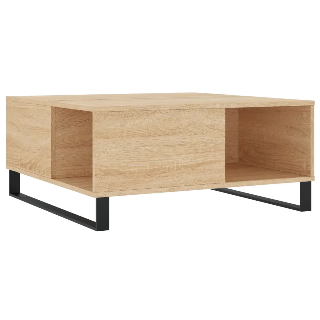 Tavolino Salotto-Tavolino da soggiorno-Tavolo Rovere Sonoma 80x80x36,5 cm Legno Multistrato 109587