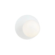 Lampada a parete Oslo in acciaio bianco con diffusore opalino