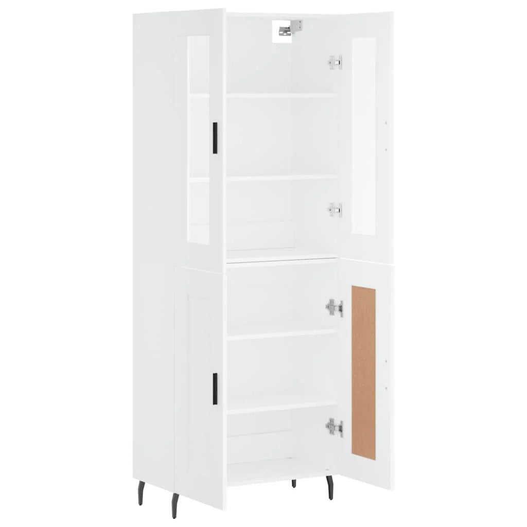 Buffet credenza cassettiera mobiletto mobile contenitore organizer cucina soggiorno salotto alto 69,5 x 34 x 180 cm legno ingegnerizzato bianco 02_0032569