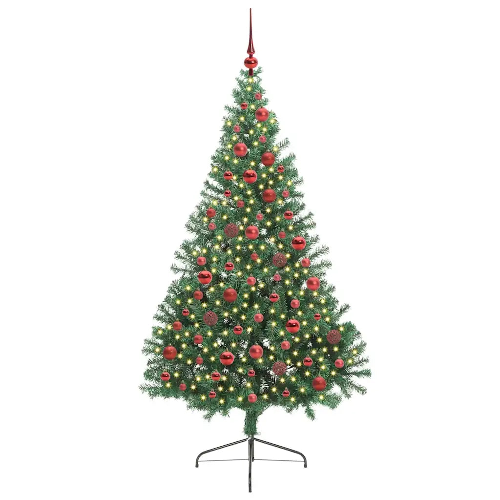 Albero di Natale Artificiale-Albero Natalizio con luci integrate Verde 180 cm 154608