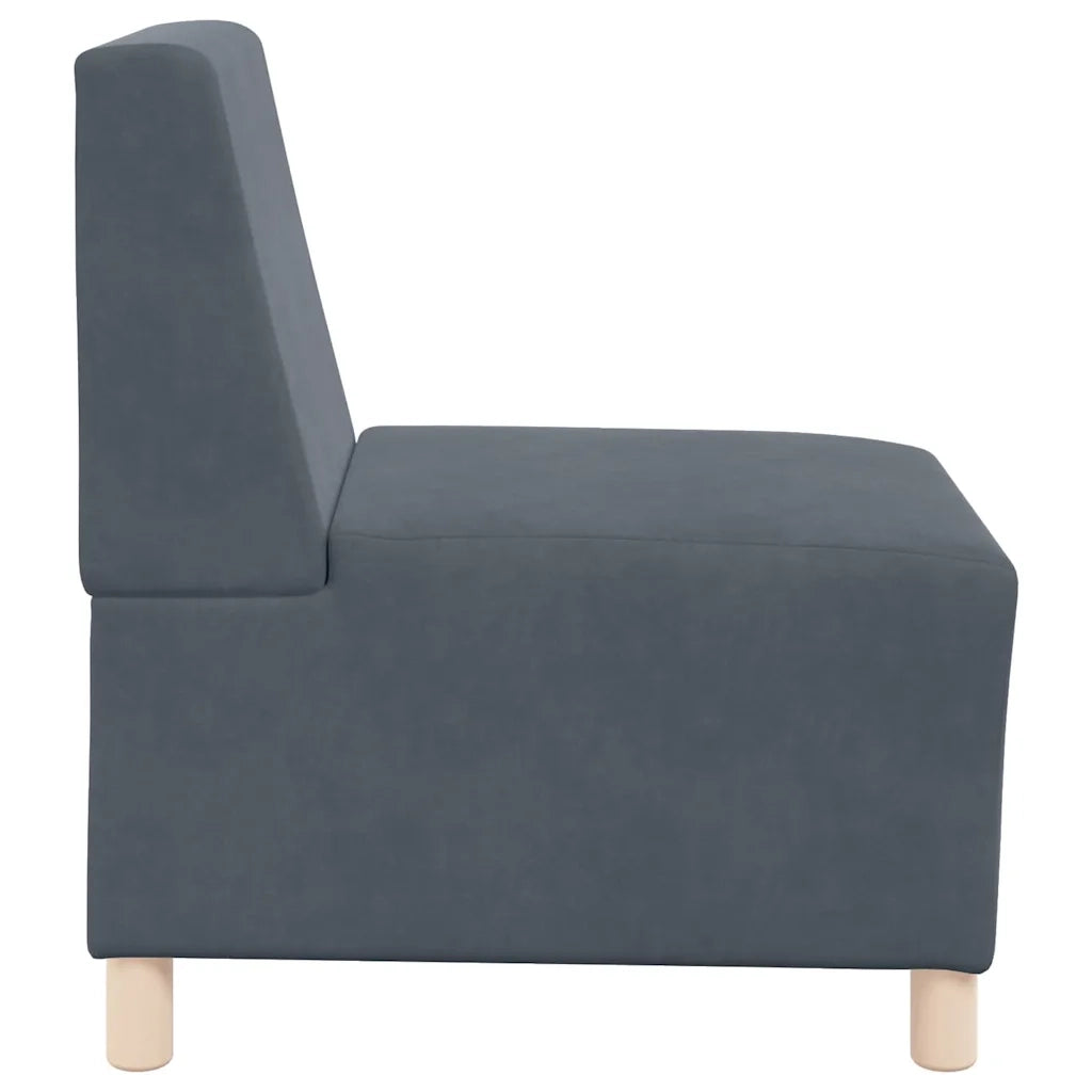 Unità di Divano Modulare Senza Braccioli 2 pcs Grigio scuro