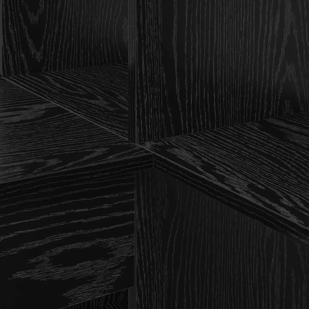 vidaXL Scrivania ad angolo Rovere nero 101,5 x 149,5 x 149,5 cm