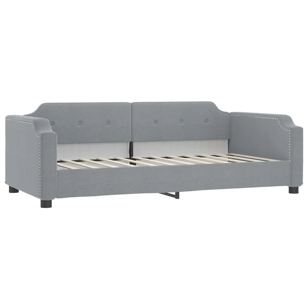 Divano letto | Sof¨¤ letto | Letto singolo con Materasso Grigio Chiaro 90x200 cm in Tessuto