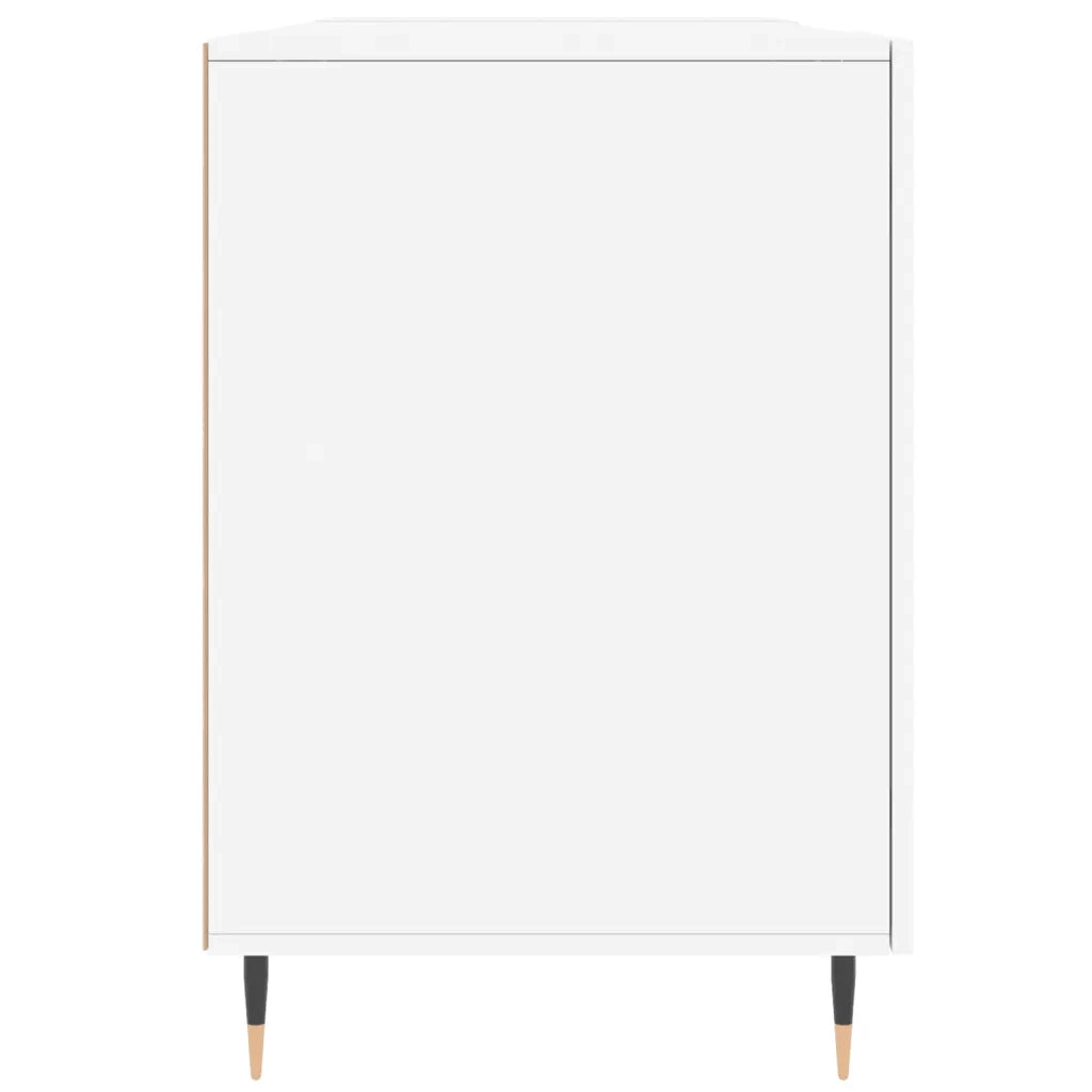Scrivania Bianca 140x50x75 cm in Legno Multistrato 829524
