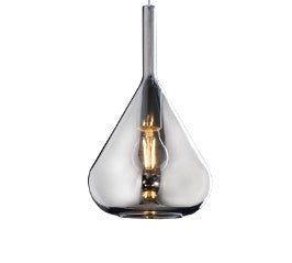 SOSPENSIONE CROMO 4 LUCI RETTANGOLARE VETRI 2X TR + 2X FU 1177CR-S4 R-TF