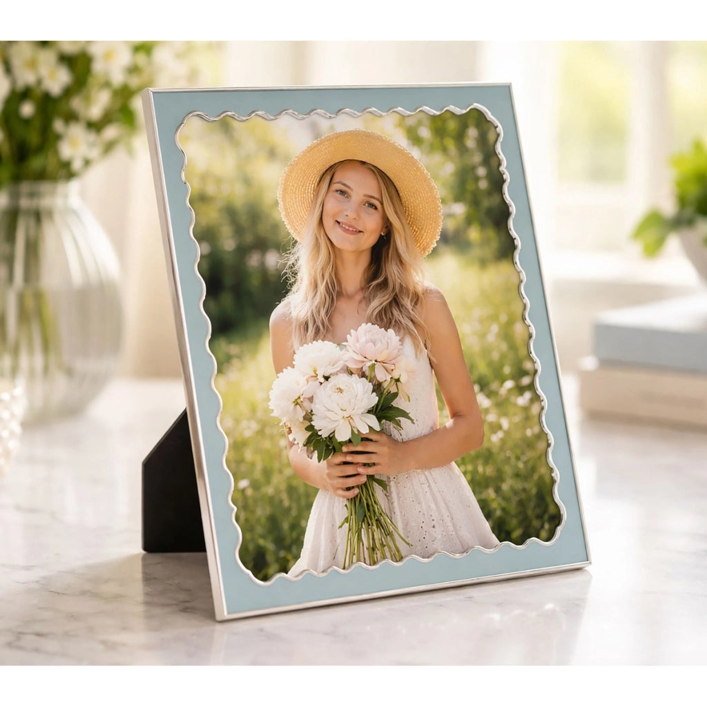 Portafoto VKH1012, Blu, Metallo, 22,7x1,3x27,6 cm