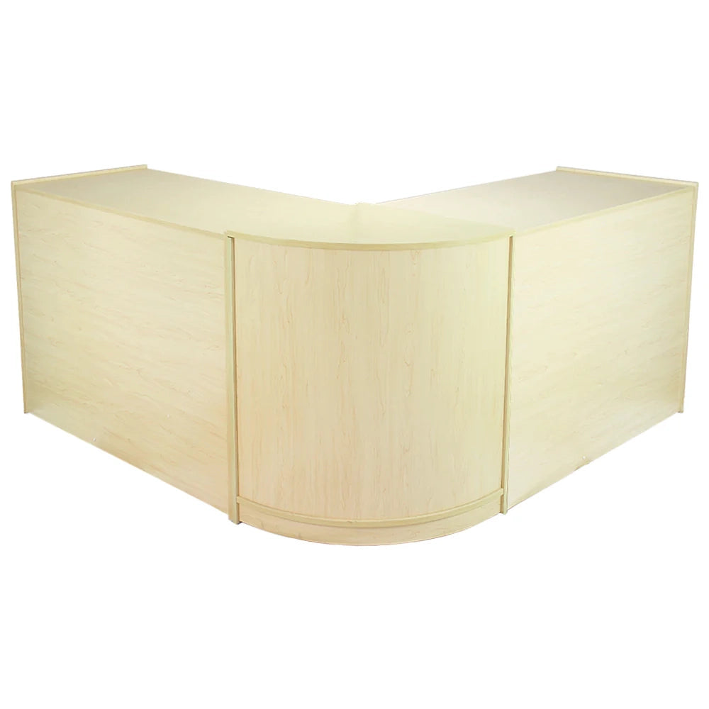 Set Zodiac con 3 Banconi da Negozio e Reception con Finitura in Acero Laminato