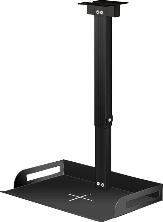 Supporto universale per proiettore da soffitto e muro - Capacità di carico 5 kg - Piastra di supporto 24 x 20 cm - Guida cavo - Adatto per proiettori e router - Altezza 34-56 cm