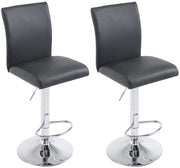 Set 2 Sgabelli Colonia in similpelle nero