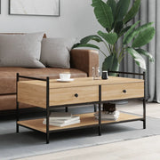 Tavolino da Salotto-Tavolino da soggiorno-Tavolo Rovere Sonoma 99x50x50cm Legno Multistrato