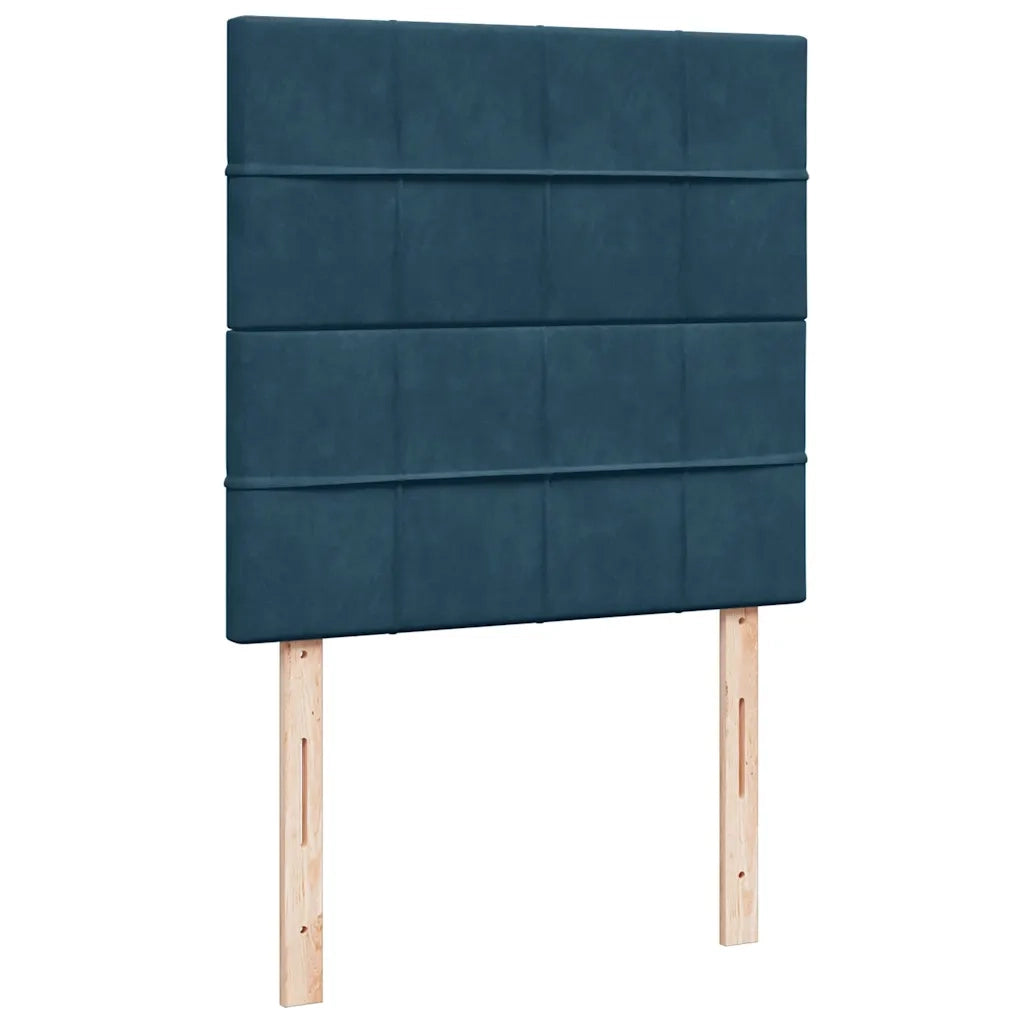 Giroletto a Molle con Materasso Blu 90x200 cm in Velluto 3290814