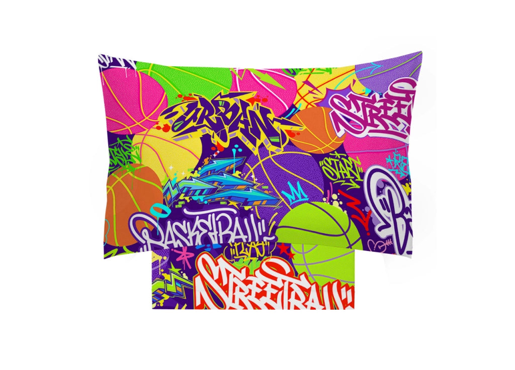 Copripiumino Sacco Piumone Freestyle Per Ragazzi 100% Cotone Digitale Basket - Singolo - Basket