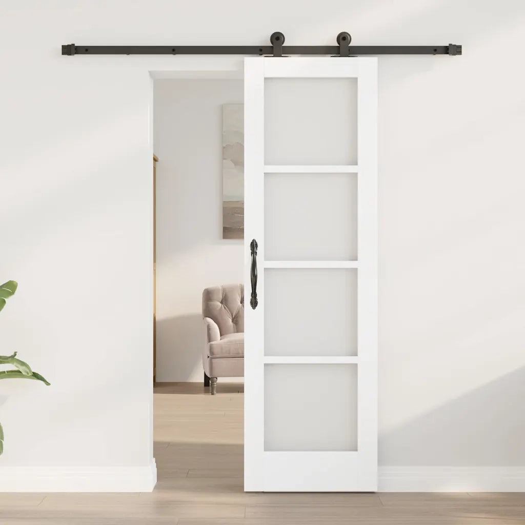 Porta scorrevole ORKDAL Bianco e Nero 61 x 198,5 cm 3331986