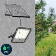 Trade Shop - Faro Solare Led 120 W Ip65 Sensore Crepuscolare Faretto Dimmerabile Telecomando -
