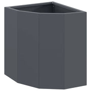 Fioriere | Cassetta per fiori | Vaso d'angolo Antracite 30 x 30 x 35 cm Acciaio