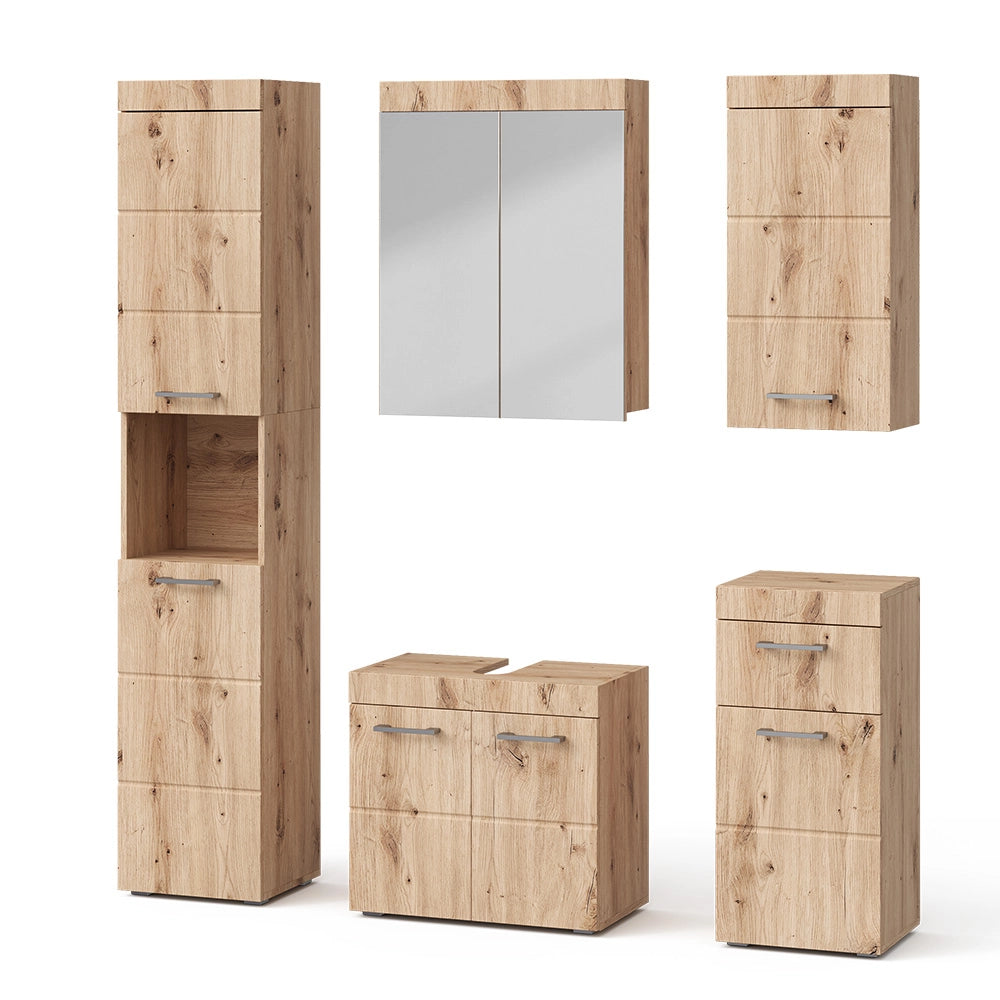 Set mobili bagno Luna Quercia Wotan 5 parti Vicco