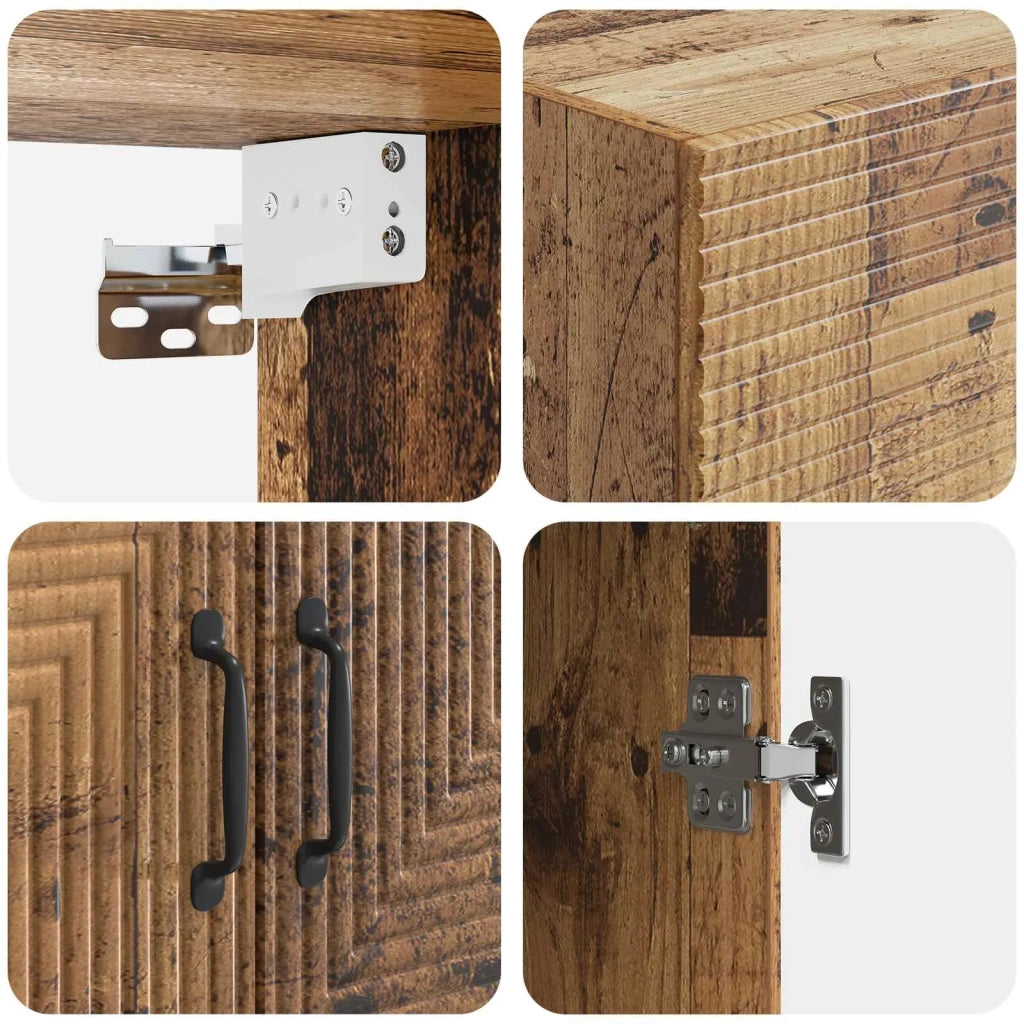 Mobiletto a muro Legno antico 66 x 34,5 x 90 cm 898573