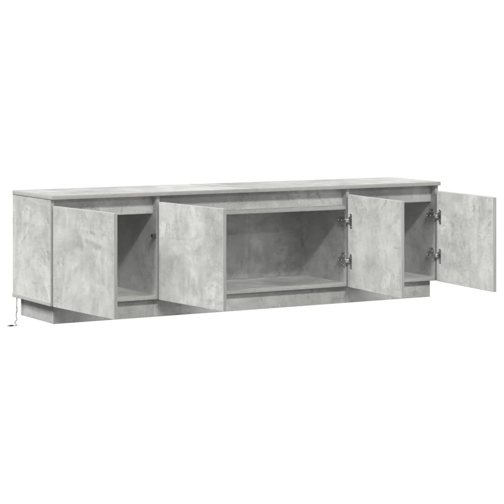 Mobile TV-Credenza per TV Grigio cemento 180 x 38 x 49 cm Legno multistrato