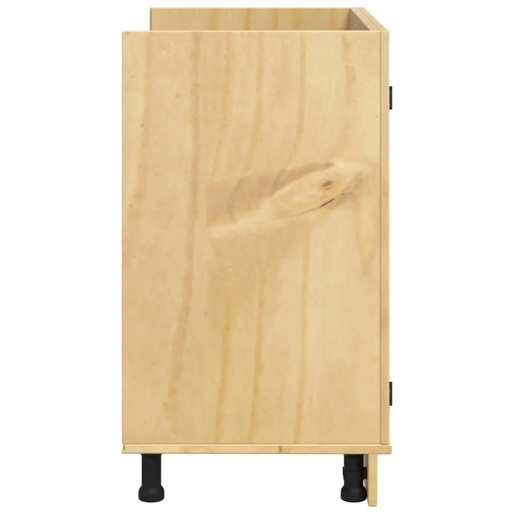 Armadio rettangolare in stile moderno con ampia capacità di contenimento 80 x 46 x 81 cm in pino massello color miele 02_0058899