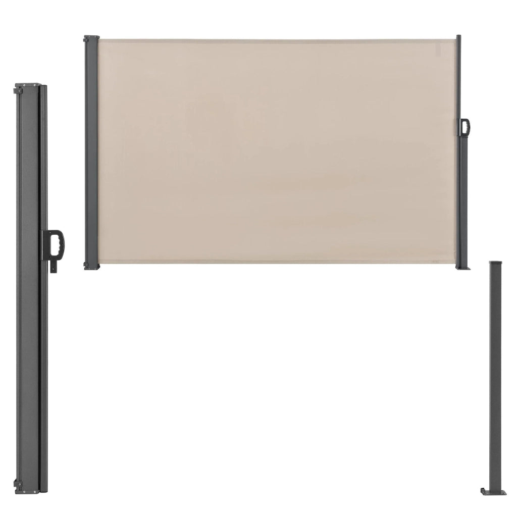 Capottina parasole parasole in metallo e poliestere 180 x 300 cm beige 03_0001102