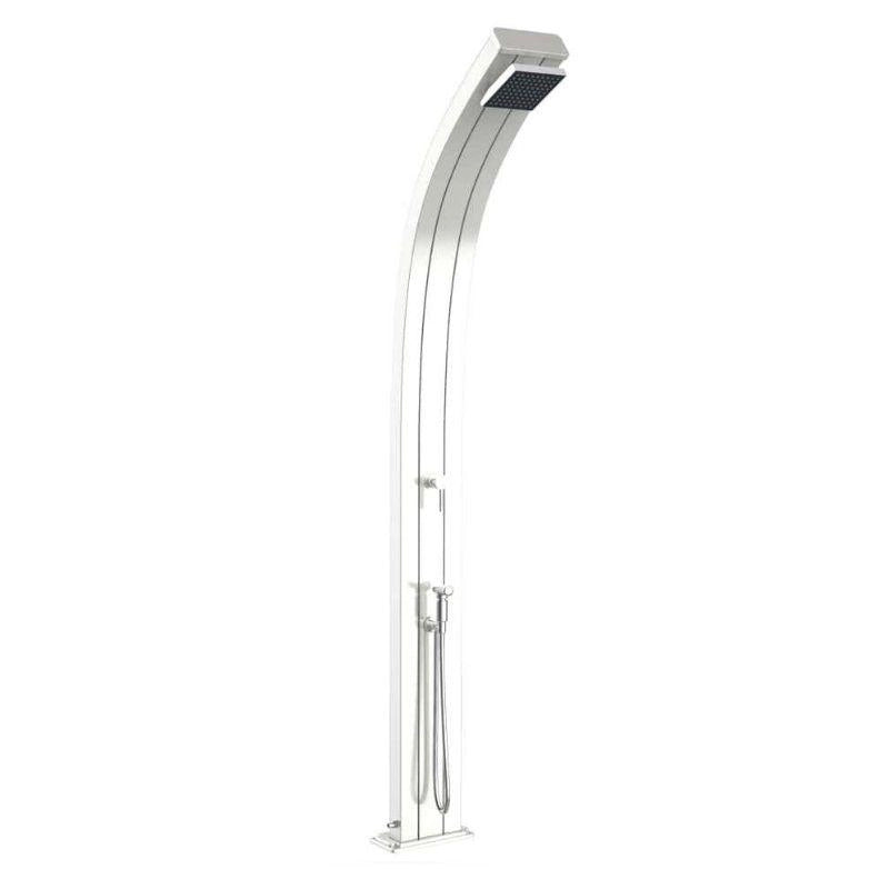 Doccia Solare In Alluminio Spring 25 Litri Con Miscelatore  E Doccetta Colore Perla Bianca Cv-A140-Tl/9400