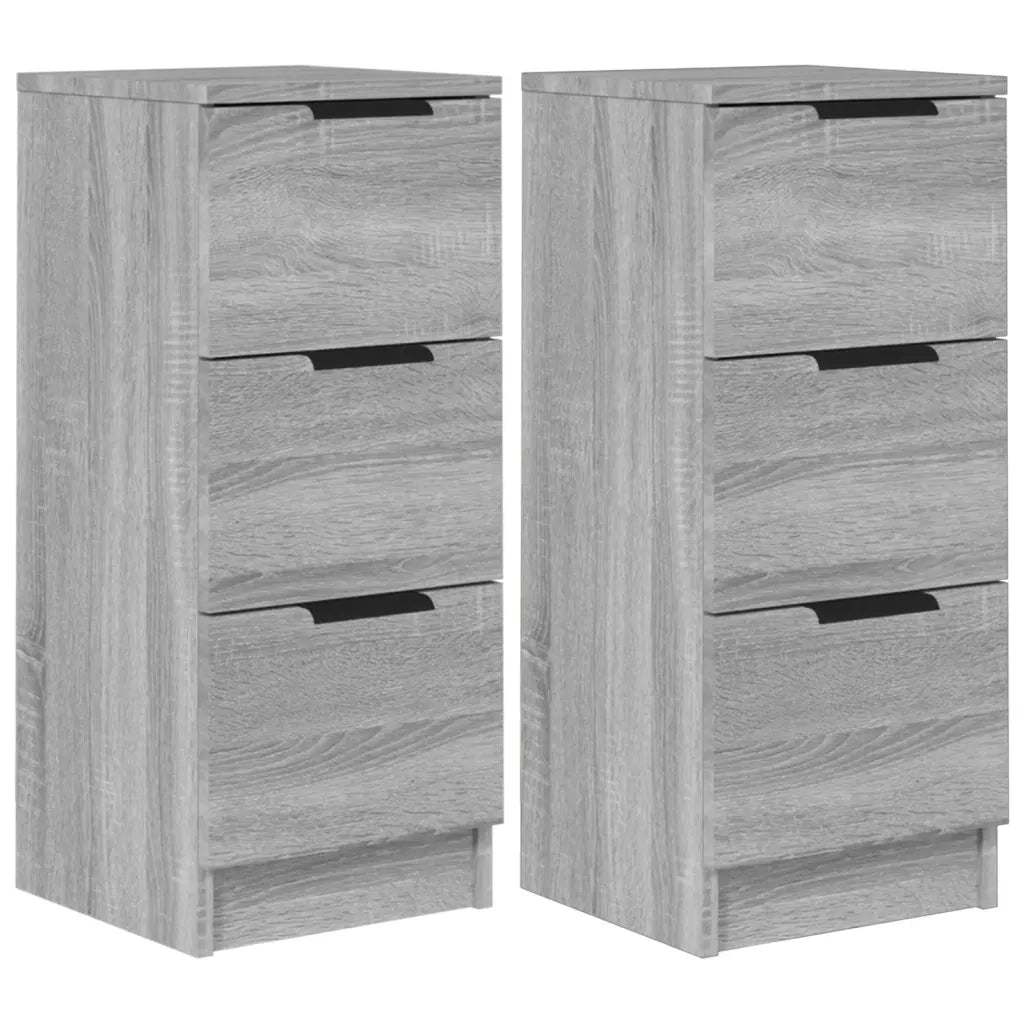 Credenze 2 pz Grigio Sonoma 30x30x70 cm in Legno Multistrato 817015
