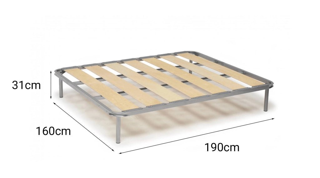 Rete letto matrimoniale Alisto, Rete ortopedica a doghe larghe, 100% Made in Italy, cm 160x190h 31