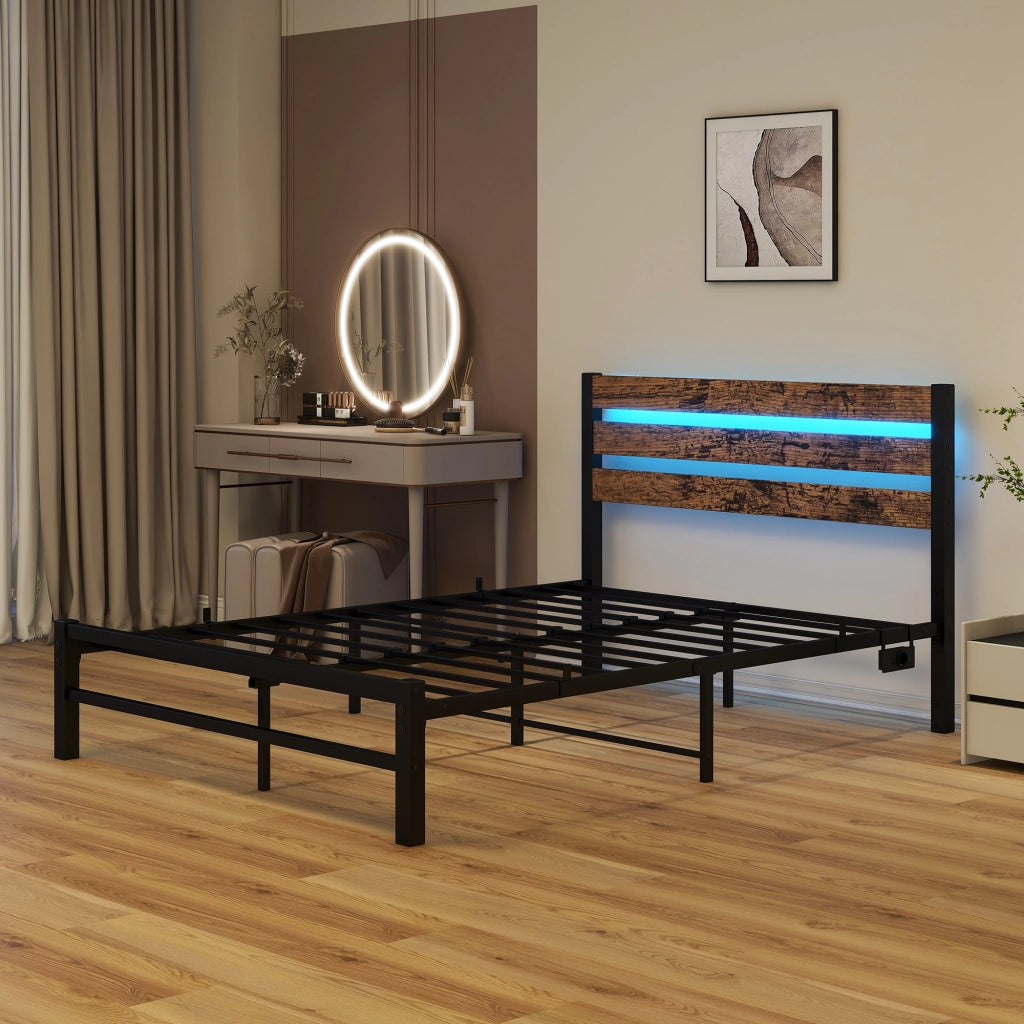 Giroletto con LED e USB ¨C MINIMAL ¨C Metallo, Contenitore, 120x200