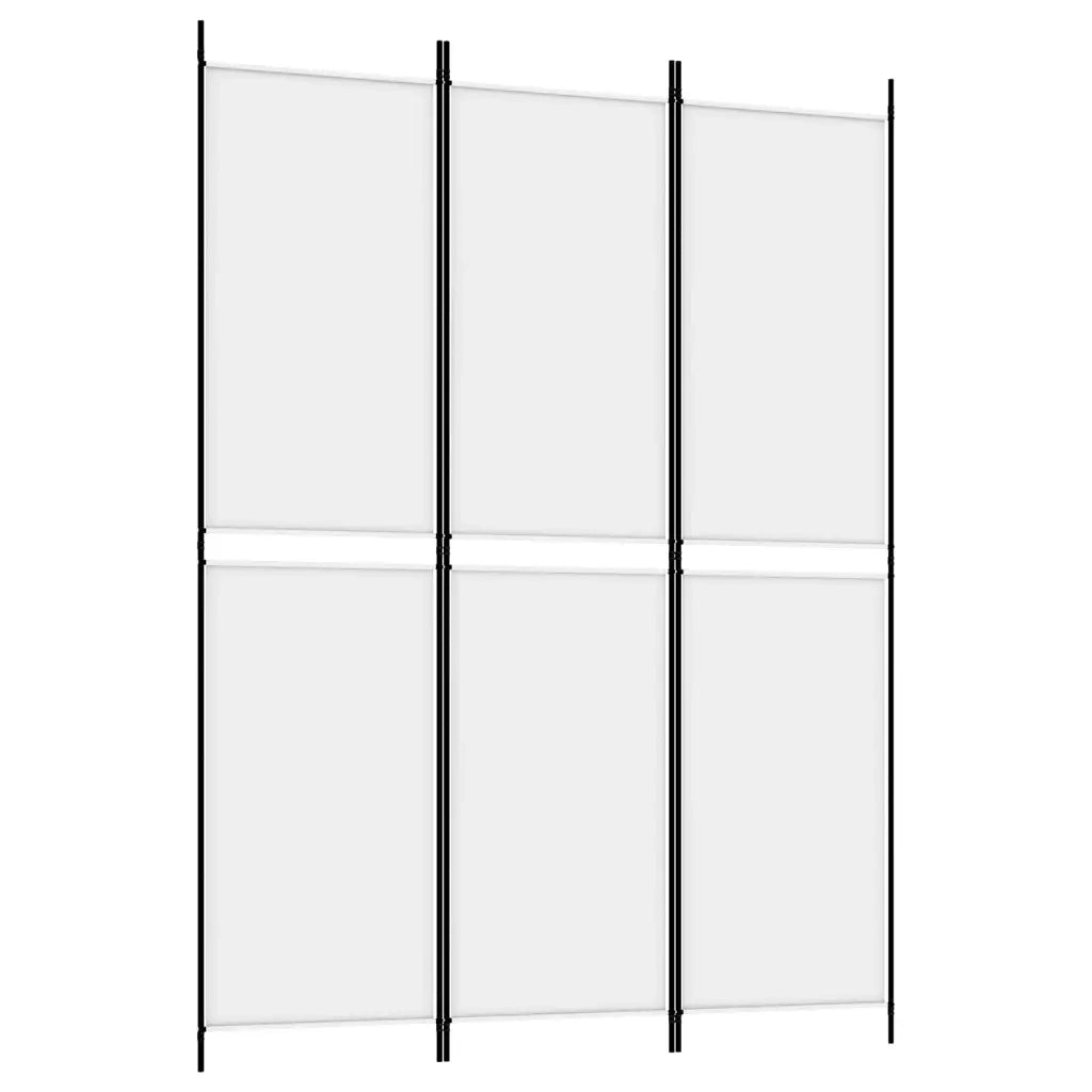 Divisorio Ambienti | Divider per stanze | Paravento a 3 Pannelli bianco 150x200 cm in Tessuto