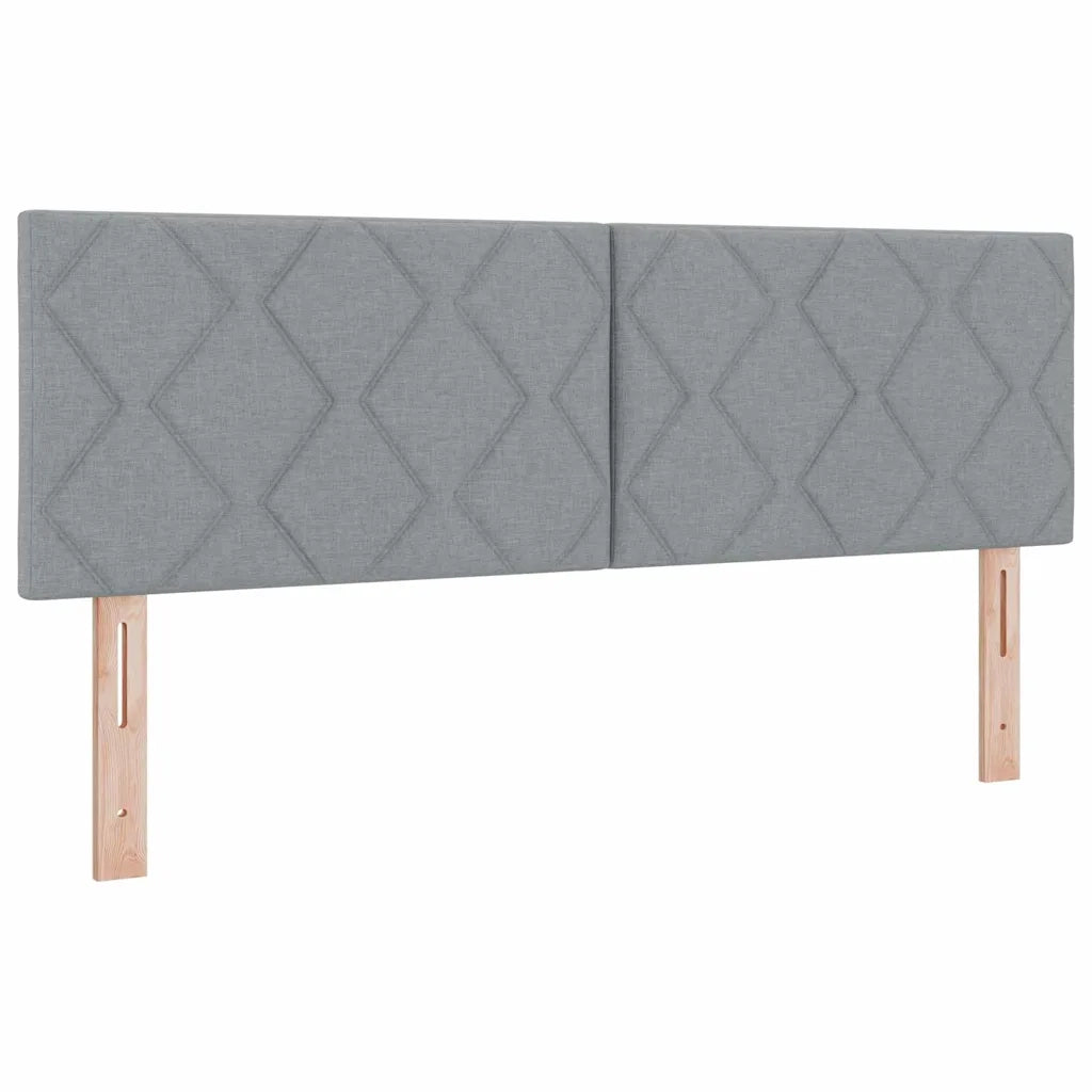 Letto a molle Grigio chiaro 190 x 140 cm Poliestere