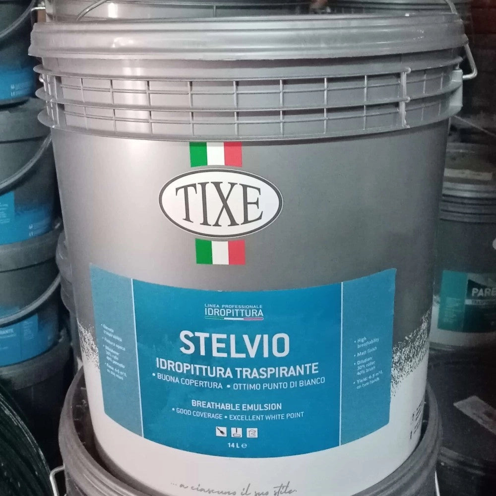 Tixe stelvio 14lt idro pittura traspirante bianca opaca per interni