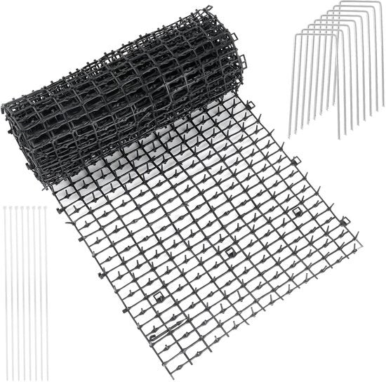 Matto di protezione contro i gatti 30 x 200 cm - plastico - rosetta di ingresso - matto anti-gatti - 8 spine - spine di sicurezza con design di testa rotonda - matto per spaventare gli animali