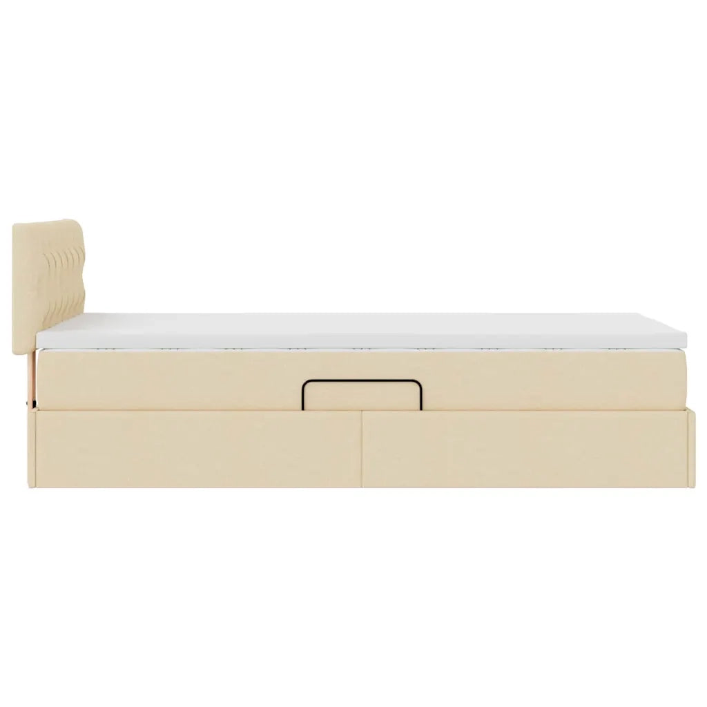 Letto con contenitore e materasso Crema 90 x 200 cm 3370549
