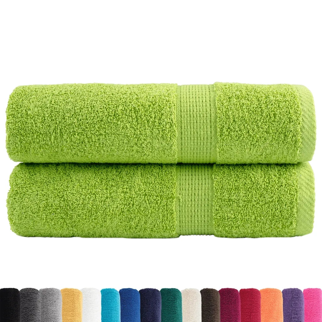 Asciugamani da bagno Premium SOLUND 2 pz Verde mela 100x150 cm 600 g/m² 137503