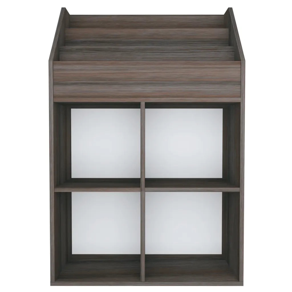 Portariviste Bambini Grigio Rovere Sonoma 71x30x114 Multistrato 339533