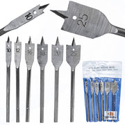 Set di Punte Piatte per Legno Rosfix – Acciaio al Carbonio di Alta Qualità | Dimensioni 10-25mm