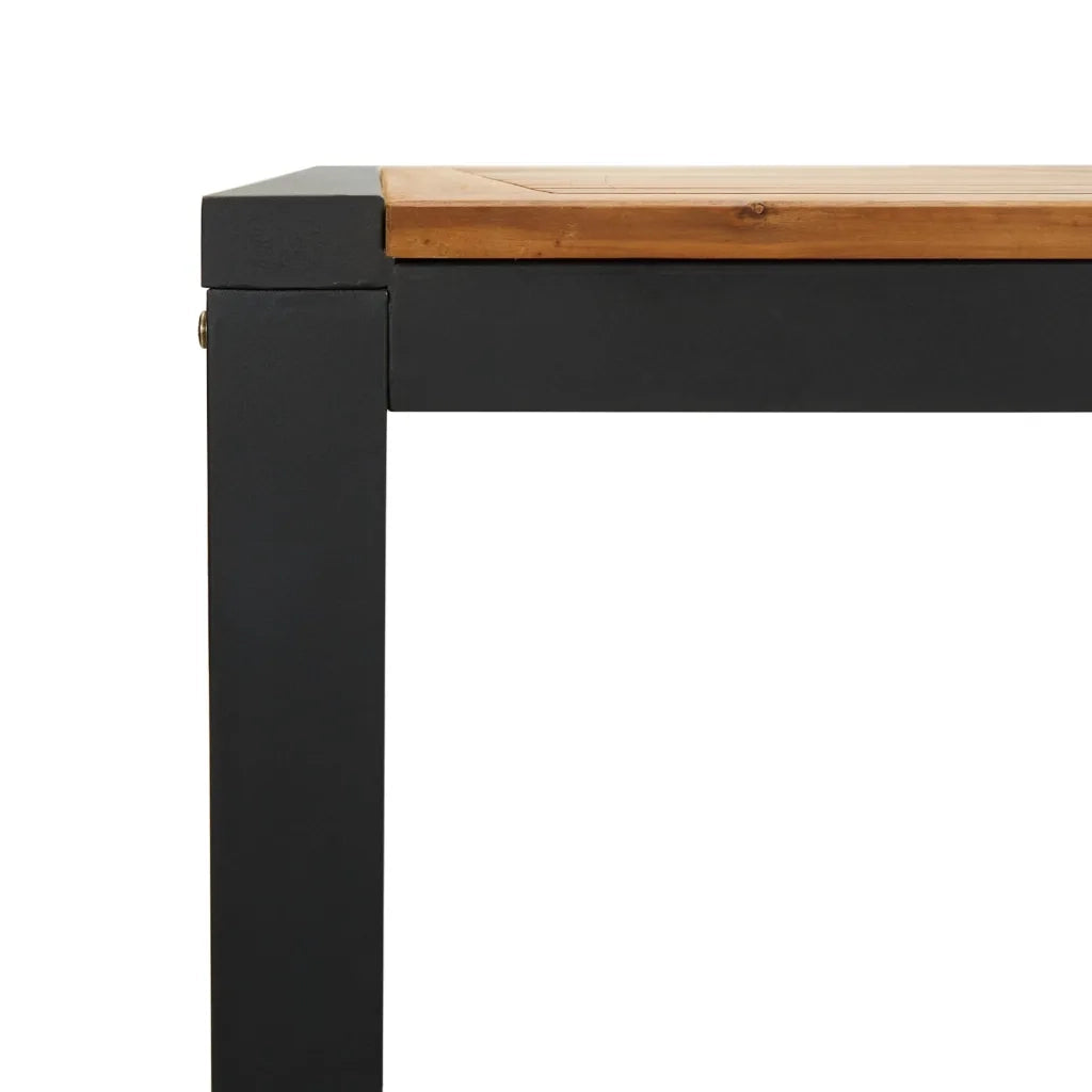 Tavolo Giardino | Tavolino da esterno con Gambe a U 200x90x75cm Legno Massello Acacia