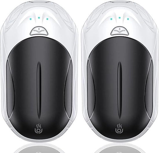 Set di 2 riscaldatori elettrici, 6000 mAh, ricaricabile via USB, 3 modalità di riscaldamento, riscaldamento rapido, regalo caldo, ideale per sport invernali, campeggio in inverno