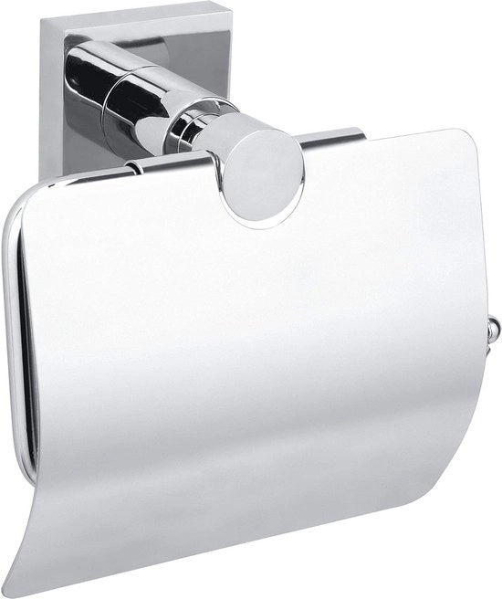 Tappo per wc con coperchio, metallo lucido verniciato, autoadesivo, 68 mm x 140 mm x 140 mm
