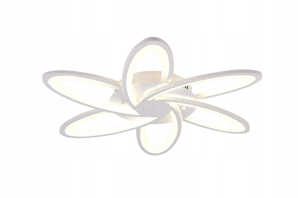 Plafoniera LED fiore bianca 6 luci telecomando Vargo