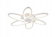 Plafoniera LED fiore bianca 6 luci telecomando Vargo