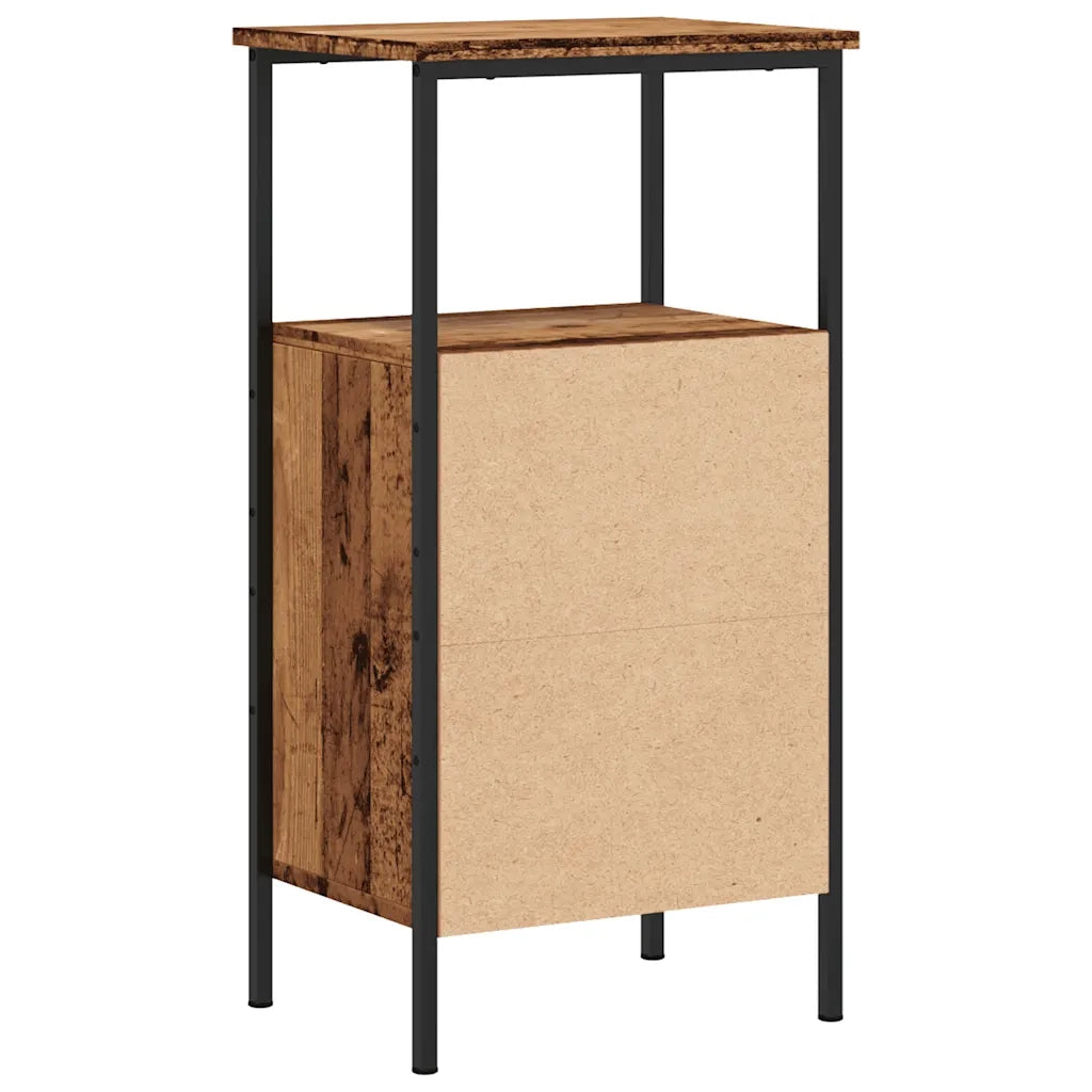 Comodino-Tavolino da notte Legno Antico 41x31x80 cm in Legno Multistrato