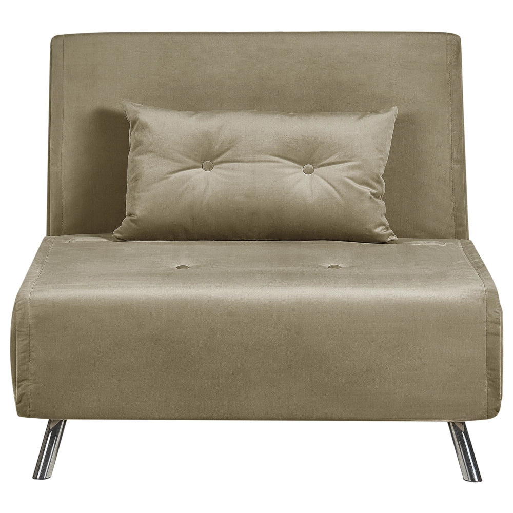Divano letto di colore verde oliva tessuto imbottito poltrona letto singolo pieghevole soggiorno
